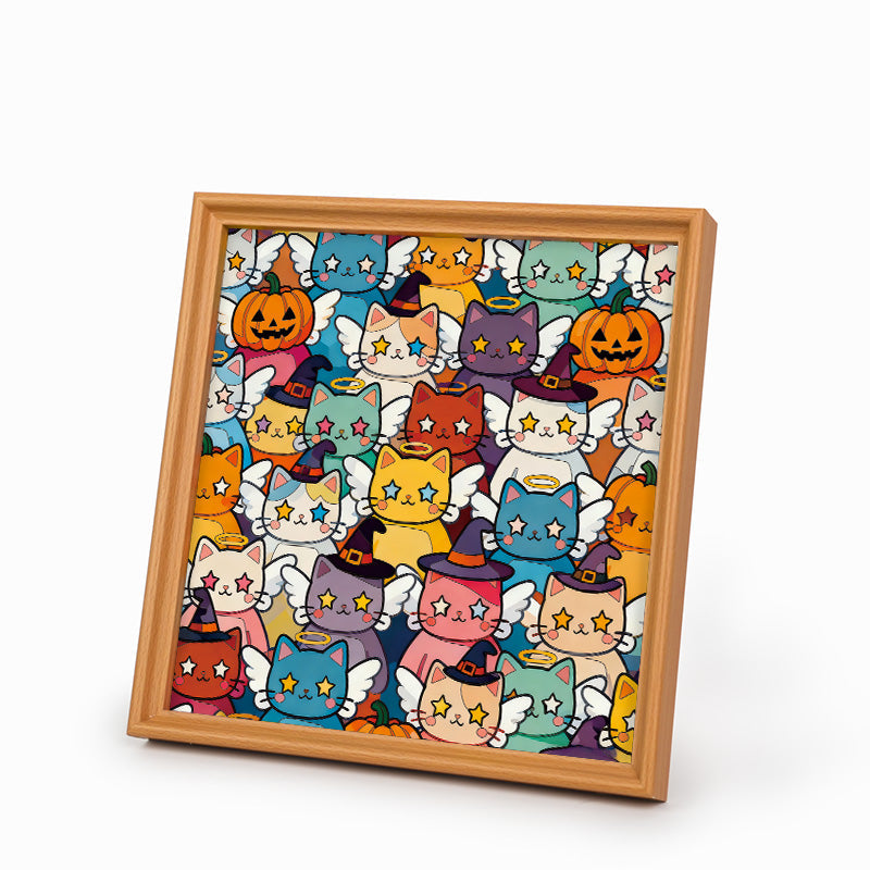 Twinkle kitty - Puzzle in legno da colorare