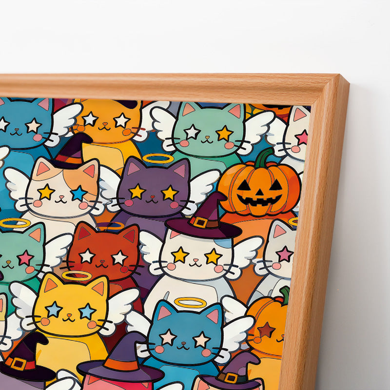Twinkle kitty - Puzzle in legno da colorare