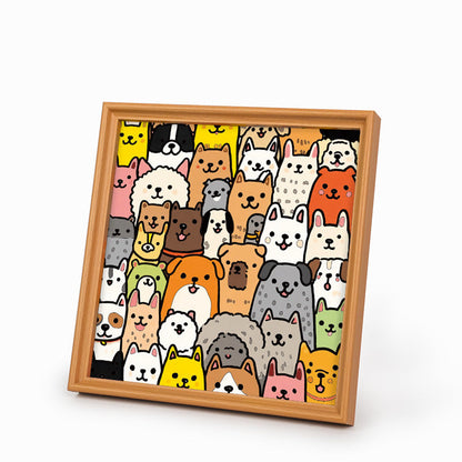 Animal paradise - Puzzle in legno da colorare