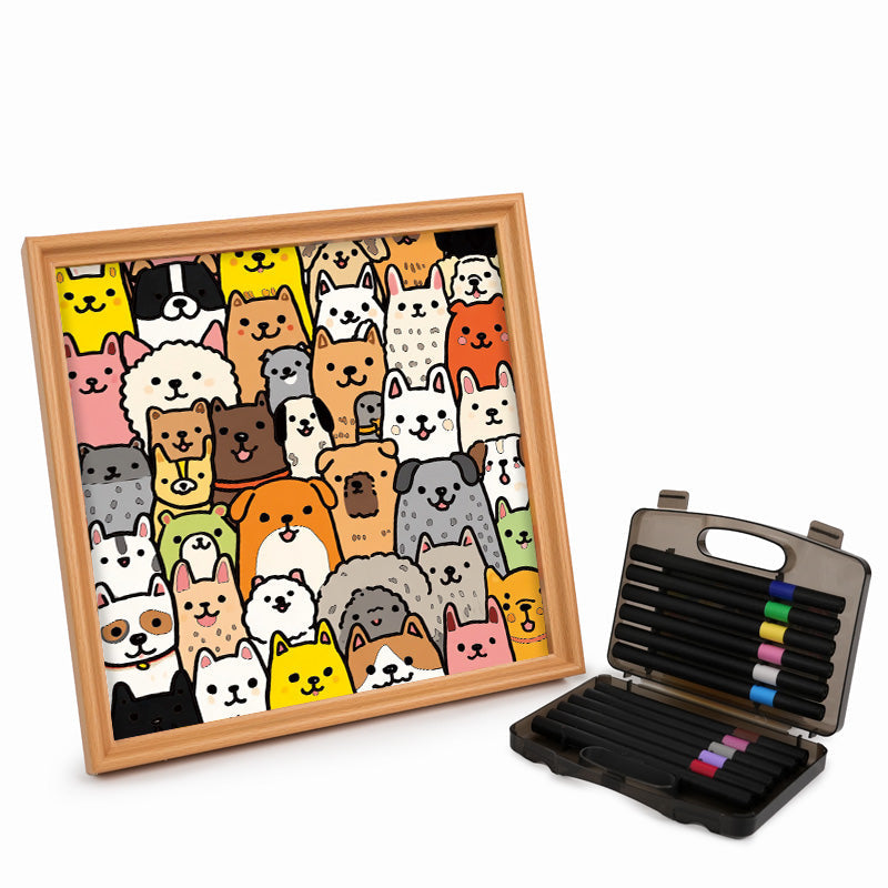 Animal paradise - Puzzle in legno da colorare