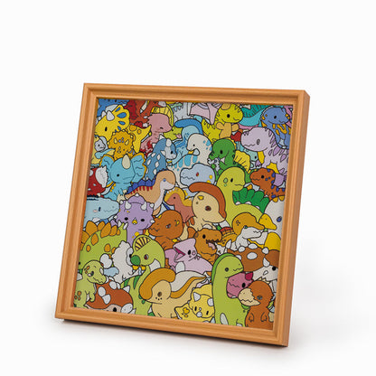 Uccellini - Puzzle in legno da colorare