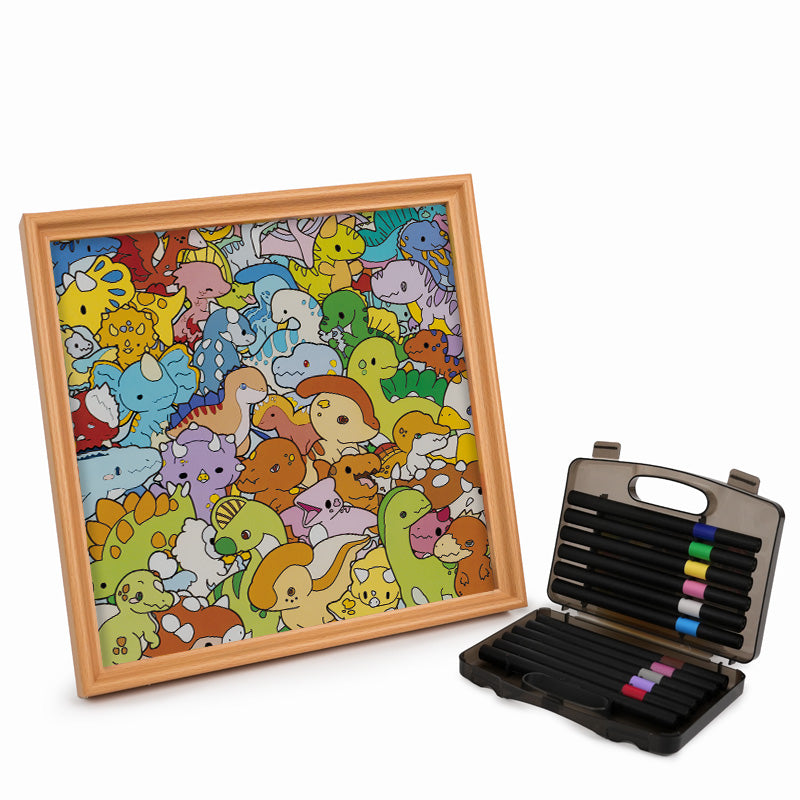 Uccellini - Puzzle in legno da colorare