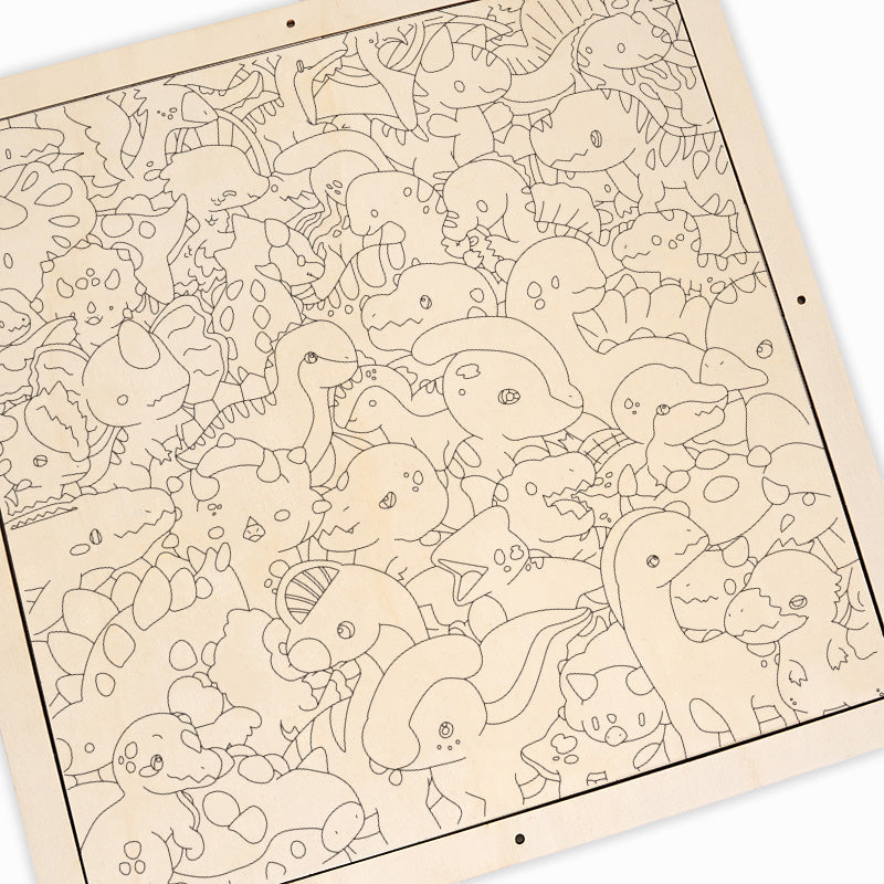 Uccellini - Puzzle in legno da colorare