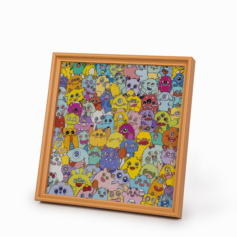 Little dinos - Puzzle in legno da colorare