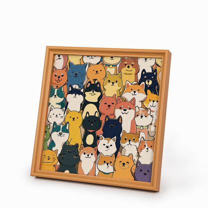 Piccoli mostri - Puzzle in legno da colorare