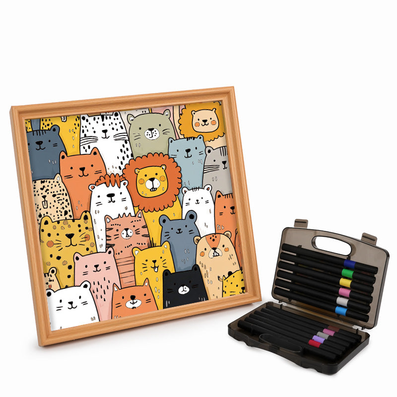 Shiba Inu - Puzzle in legno da colorare