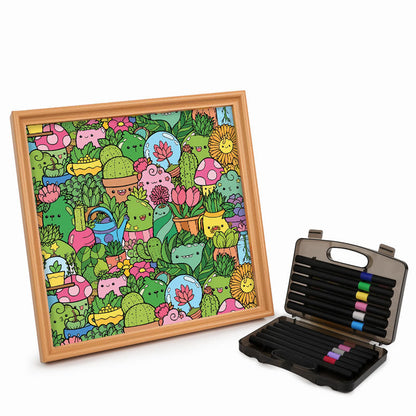 Paradiso Botanico - Puzzle in legno da colorare