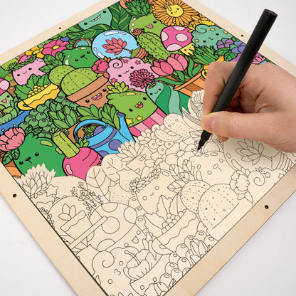 Paradiso Botanico - Puzzle in legno da colorare