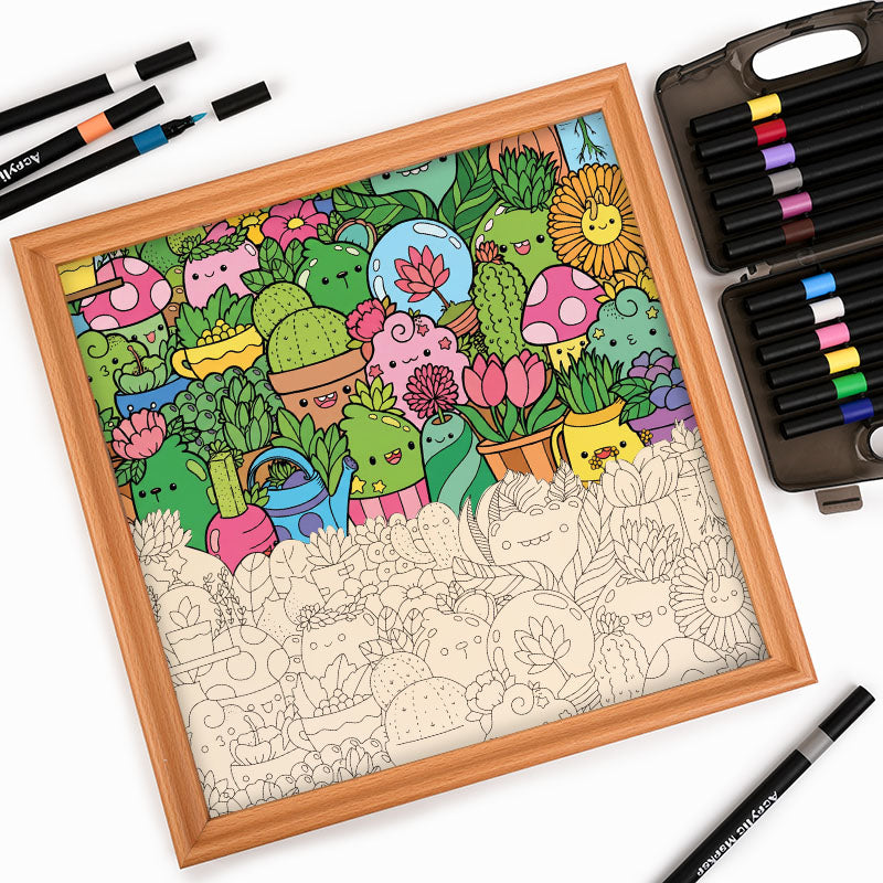 Paradiso Botanico - Puzzle in legno da colorare