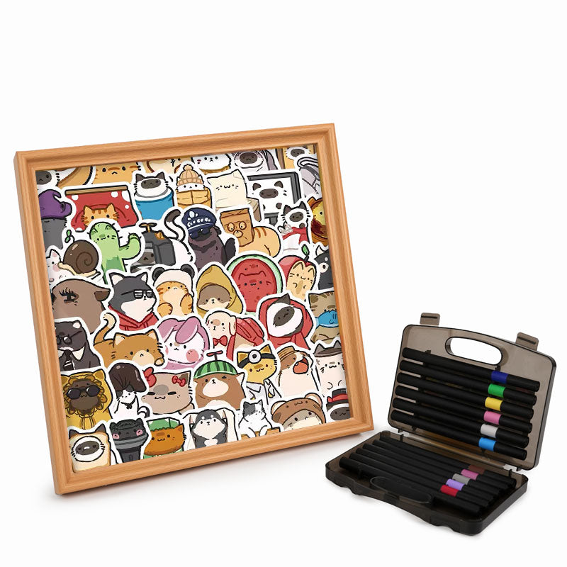 Happy Pets - Puzzle in legno da colorare