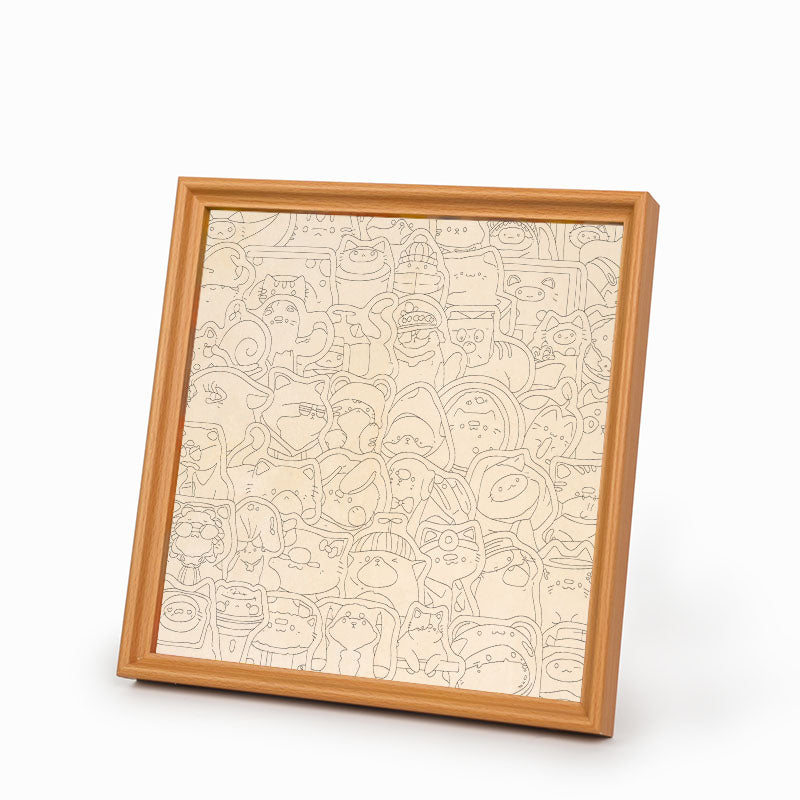 Happy Pets - Puzzle in legno da colorare