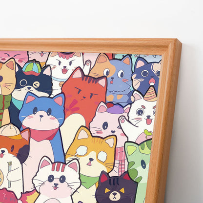 Gatti stravaganti - Puzzle in legno da colorare