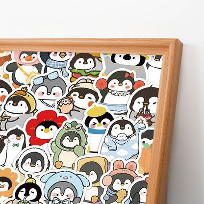 Pinguini divertenti - Puzzle in legno da colorare