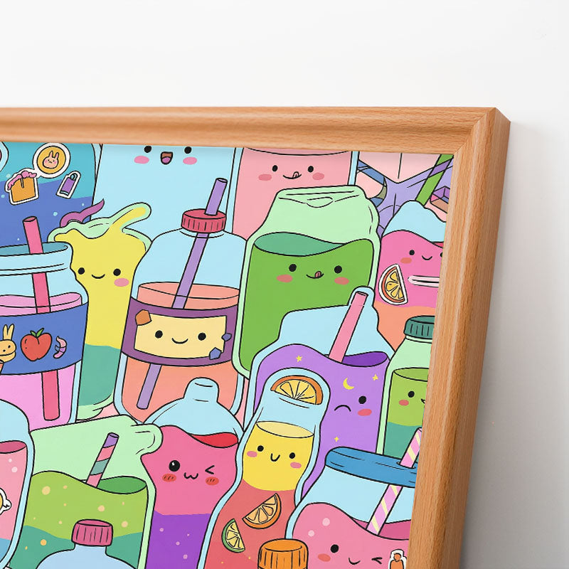 Succhi carini - Puzzle in legno da colorare