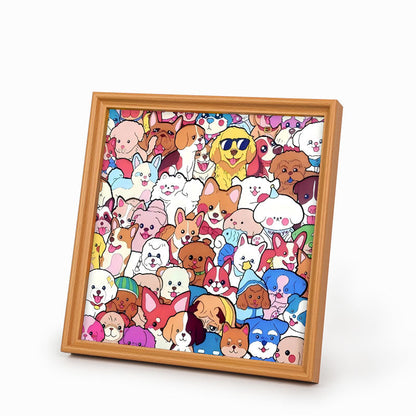 Pet Party - Puzzle in legno da colorare