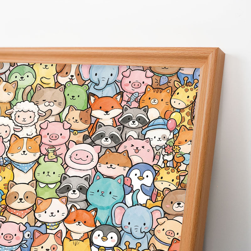 Animali stravaganti - Puzzle in legno da colorare