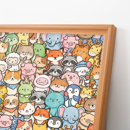 Animali stravaganti - Puzzle in legno da colorare