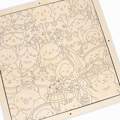 Gattini Magici - Puzzle da colorare in legno