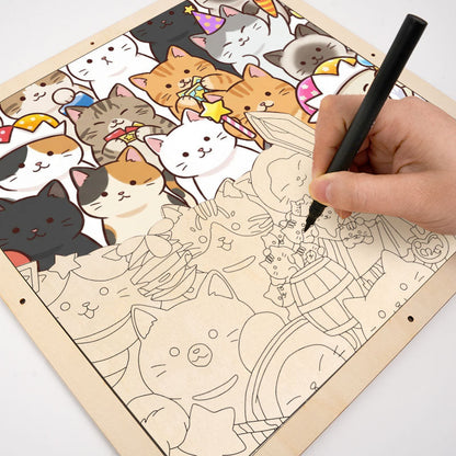 Gattini Magici - Puzzle da colorare in legno
