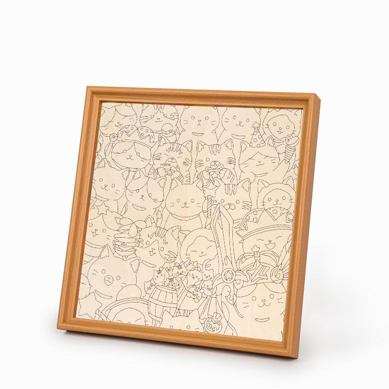 Gattini Magici - Puzzle da colorare in legno