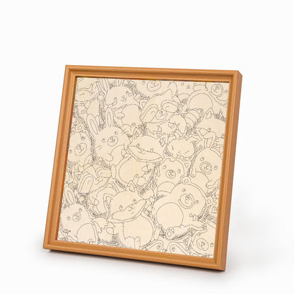 Amici della foresta - Puzzle in legno da colorare