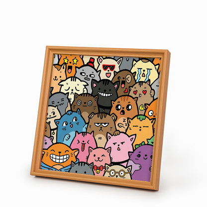 Strano ma carino - Puzzle in legno da colorare
