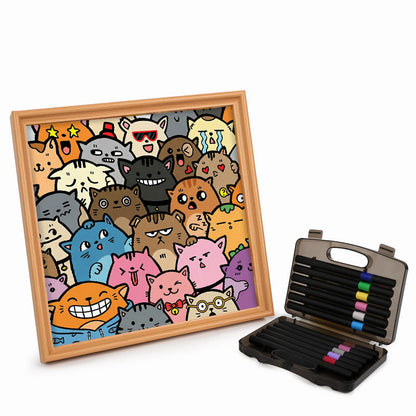 Strano ma carino - Puzzle in legno da colorare