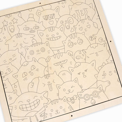 Strano ma carino - Puzzle in legno da colorare