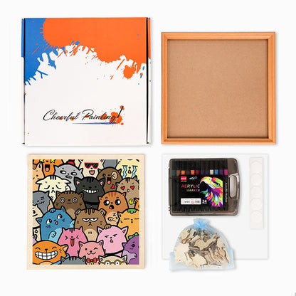Strano ma carino - Puzzle in legno da colorare