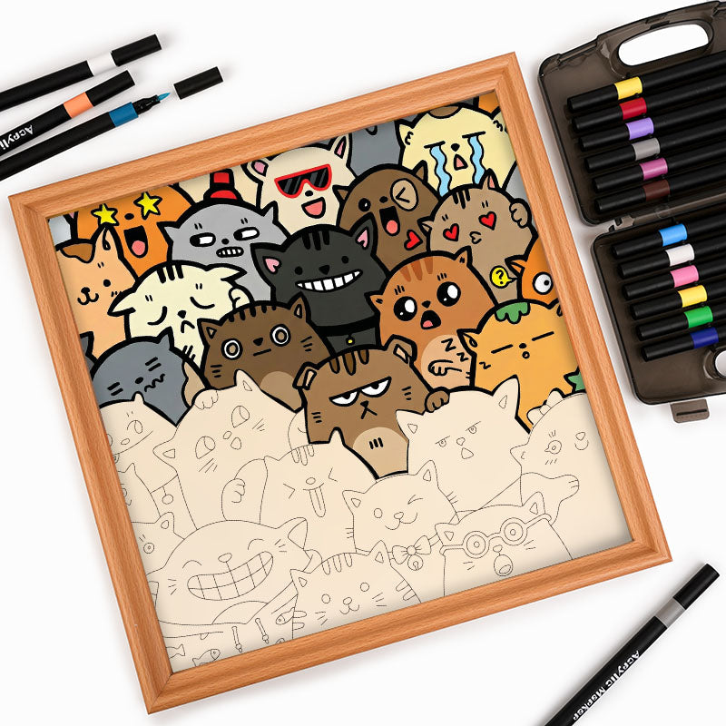 Strano ma carino - Puzzle in legno da colorare