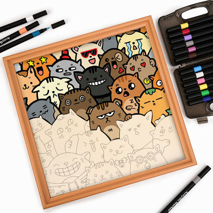 Strano ma carino - Puzzle in legno da colorare