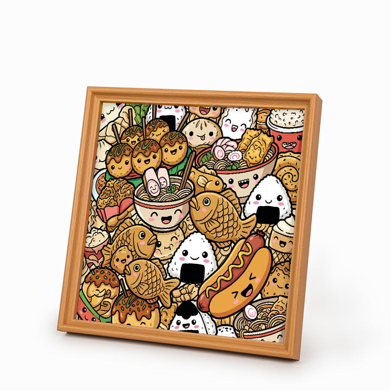 Happy Bites - Puzzle in legno da colorare
