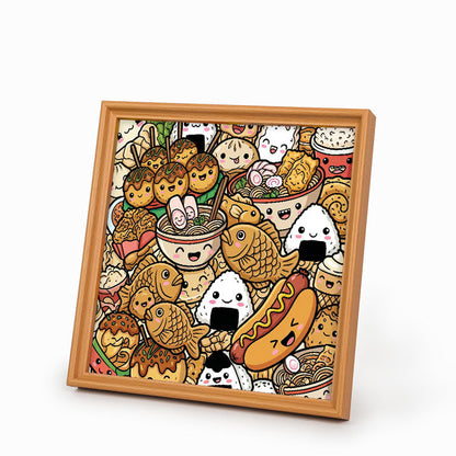 Happy Bites - Puzzle in legno da colorare