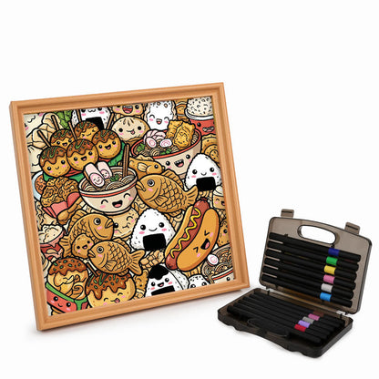 Happy Bites - Puzzle in legno da colorare