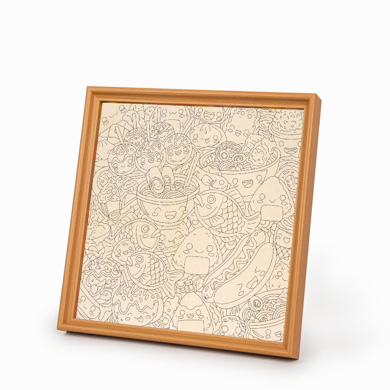 Happy Bites - Puzzle in legno da colorare