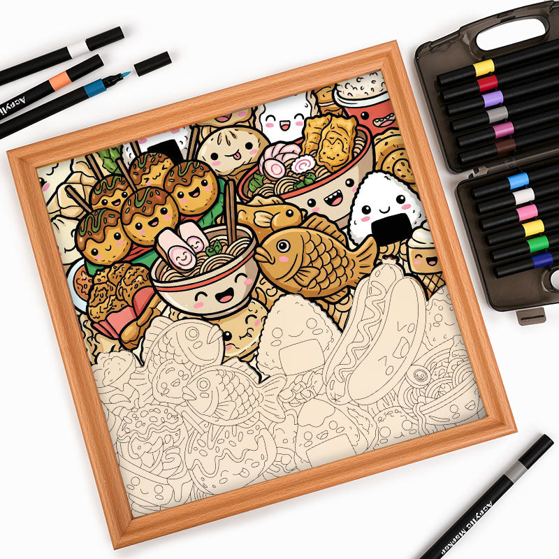 Happy Bites - Puzzle in legno da colorare