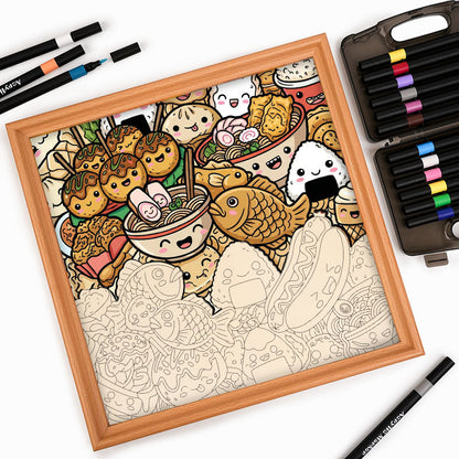 Happy Bites - Puzzle in legno da colorare