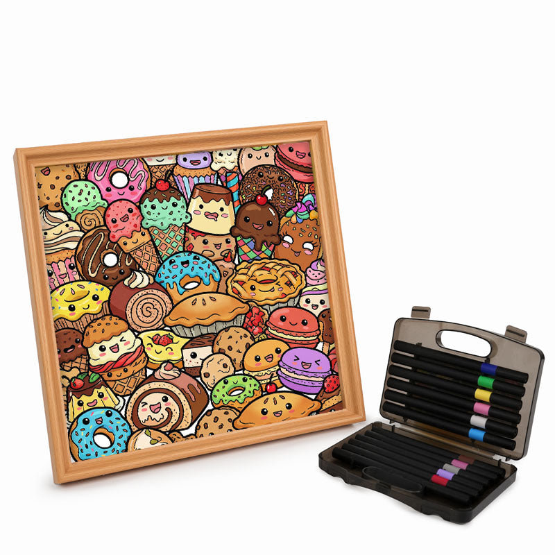 Snack Squad - Puzzle in legno da colorare