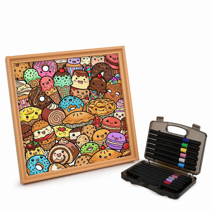 Snack Squad - Puzzle in legno da colorare