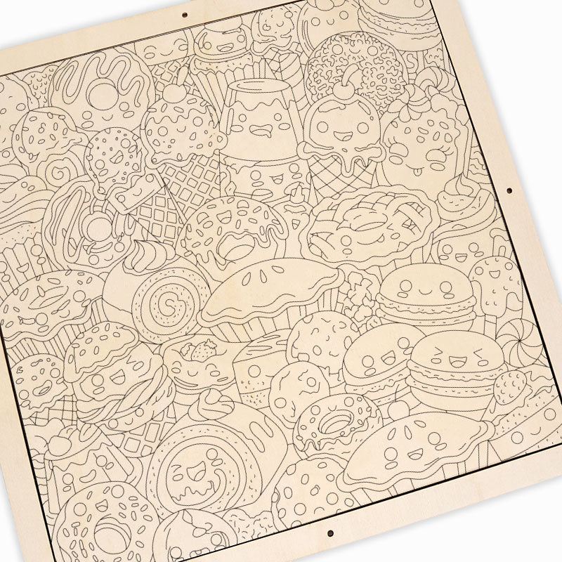 Snack Squad - Puzzle in legno da colorare