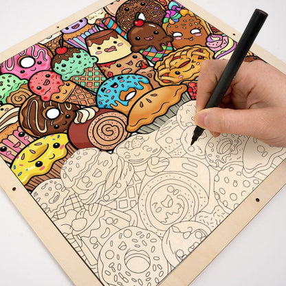 Snack Squad - Puzzle in legno da colorare