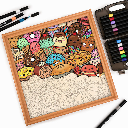 Snack Squad - Puzzle in legno da colorare