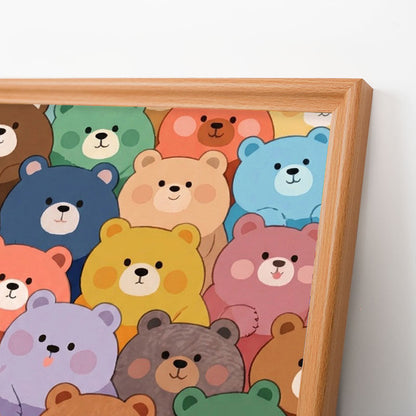 Orsetti carini - Puzzle in legno da colorare