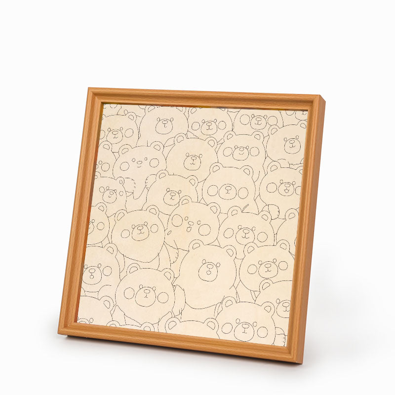 Orsetti carini - Puzzle in legno da colorare