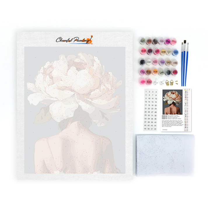 Ragazza dei fiori - Dipingere con i Numeri