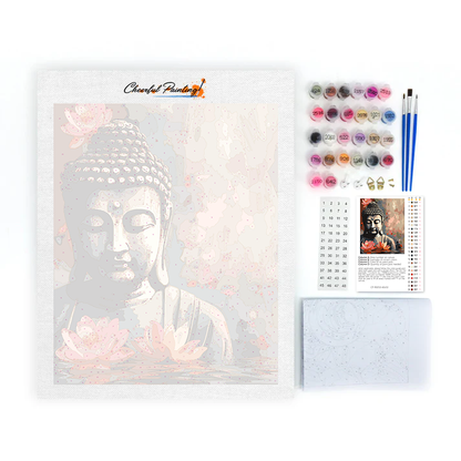 Buddha con fiore - Dipingere con i Numeri