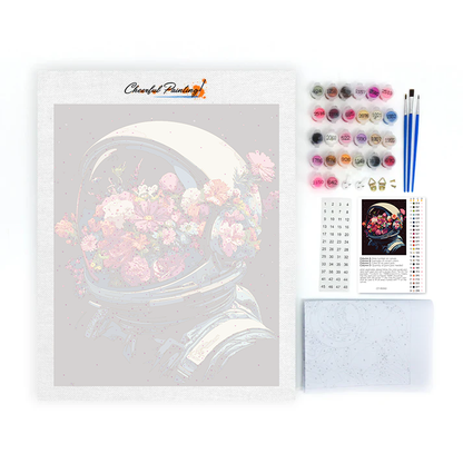 Casco spaziale pieno di fiori - Dipingere con i Numeri