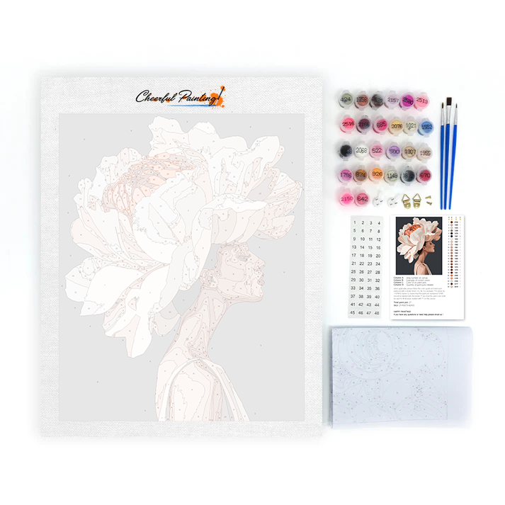 Fiore e donna - Dipingere con i Numeri