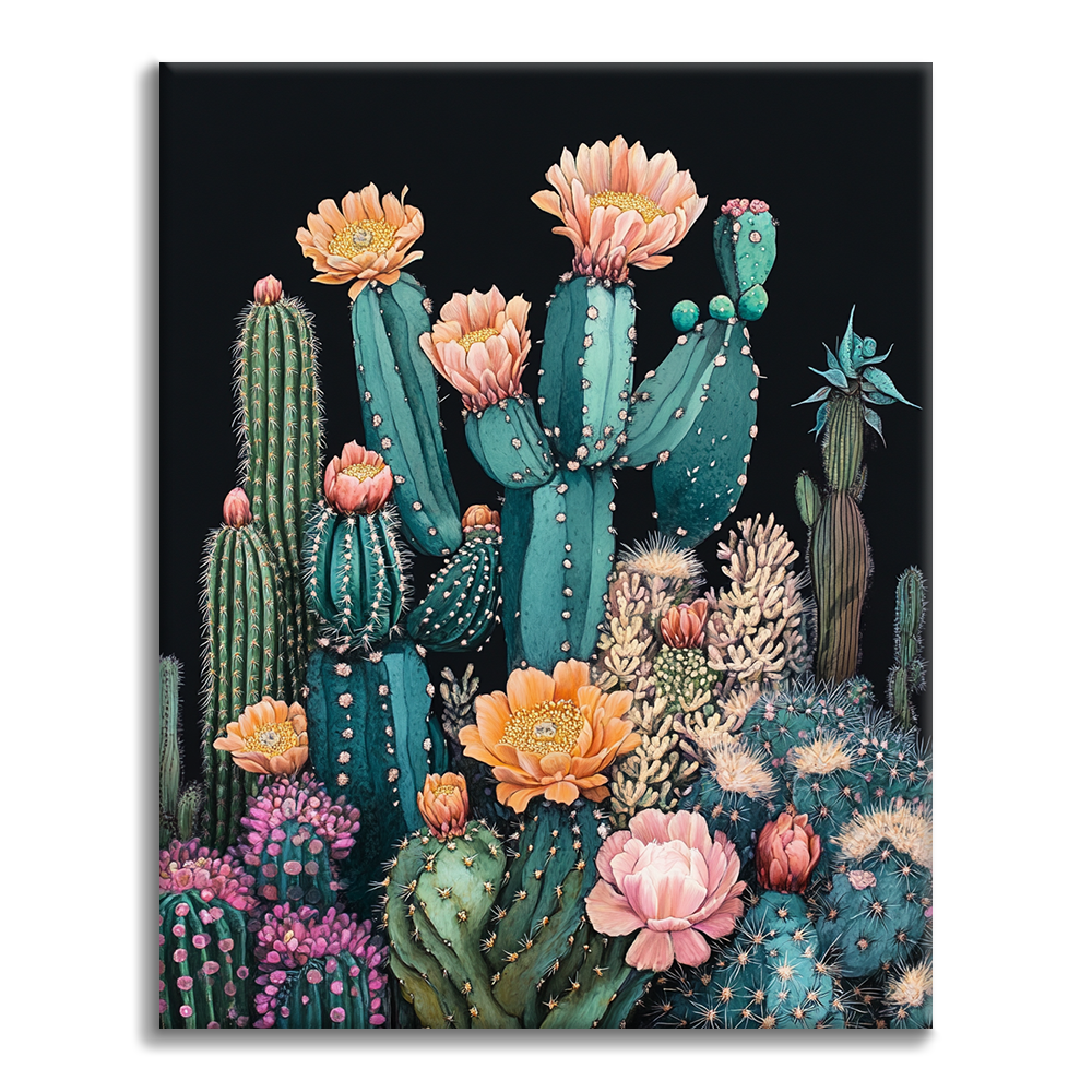 Cactus Affascinante -Dipingere con i Numeri