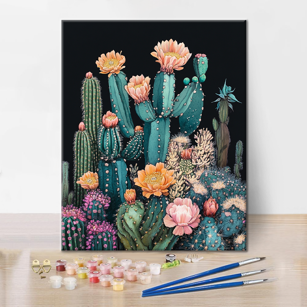 Cactus Affascinante -Dipingere con i Numeri